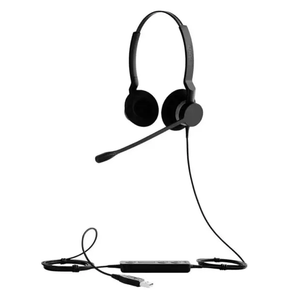 Auricular Jabra BIZ 2300 Duo USB UC (2399-829-109) – Cancelación de Ruido AVANZADA para Call Center en Perú